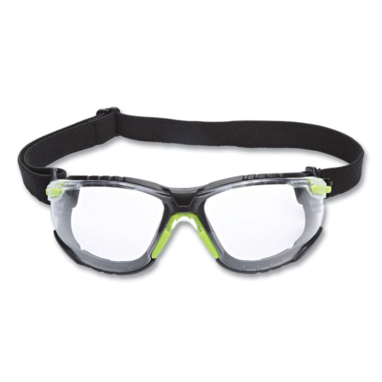 3M™ Solus 1000-Series Safety Glasses, Green Plastic Frame, Clear Polycarbonate Lens (MMMS1201SGAFKT) Each