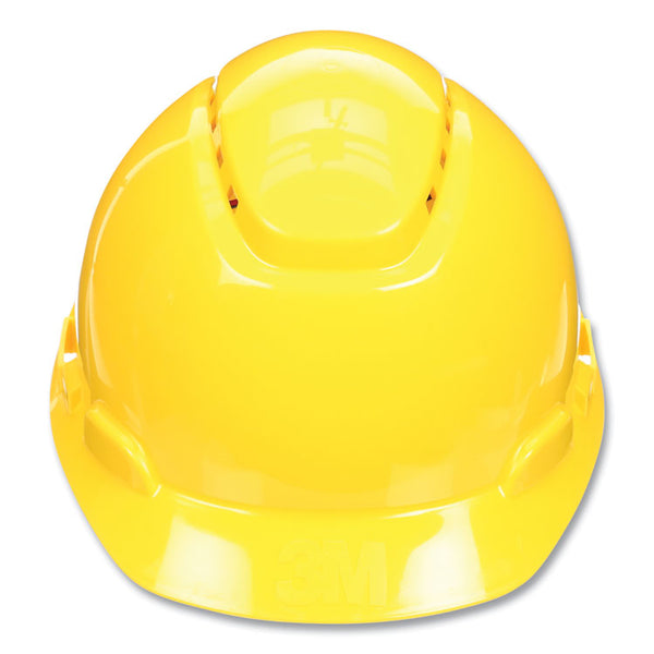 3M™ SecureFit H-Series Hard Hats, H-700 Vented Cap with UV Indicator, 4-Point Pressure Diffusion Ratchet Suspension, Yellow (MMMH702SFVUV)