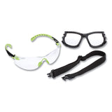 3M™ Solus 1000-Series Safety Glasses, Green Plastic Frame, Clear Polycarbonate Lens (MMMS1201SGAFKT) Each