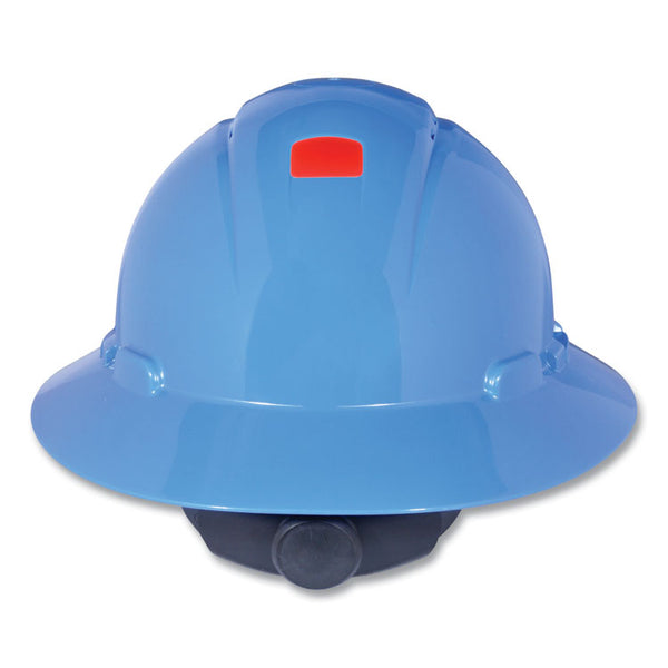 3M™ SecureFit H-Series Hard Hats, H-800 Hat with UV Indicator, 4-Point Pressure Diffusion Ratchet Suspension, Blue (MMMH803SFRUV)