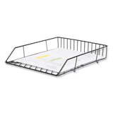 U Brands Vena Paper Tray, 1 Section, Holds 11" x 8.5" Sheets, 10.04 x 12.44 x 2.01, Black (UBR3840U0312) Each