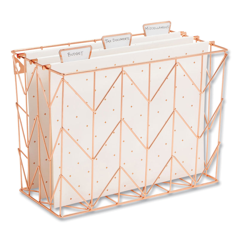 U Brands Desktop Fashion Filing Set - Rose Gold - 10 (UBR2104U0001) Each