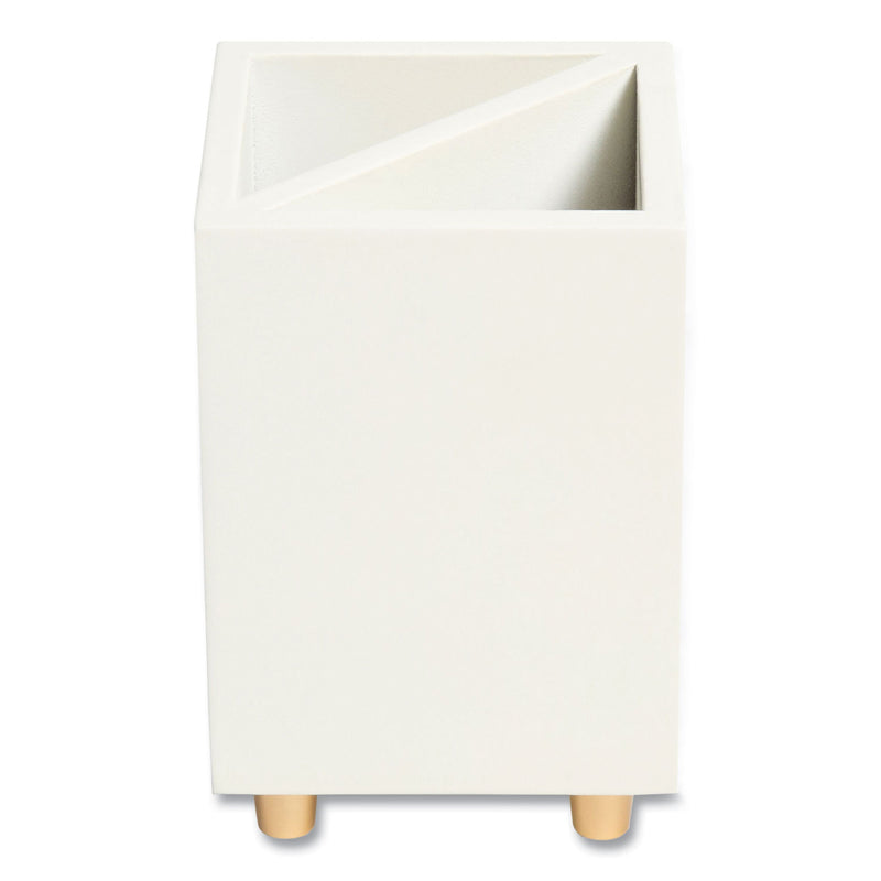 U Brands Juliet Pencil Cup, 3"w x 3"d x 4"h, White (UBR3466U0312) Each