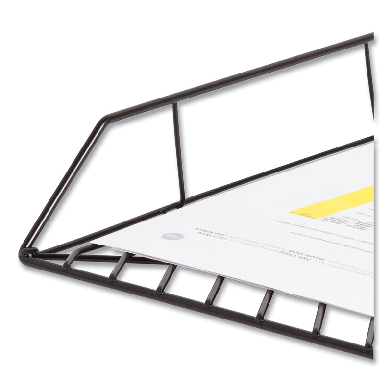 U Brands Vena Paper Tray, 1 Section, Holds 11" x 8.5" Sheets, 10.04 x 12.44 x 2.01, Black (UBR3840U0312) Each