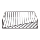 U Brands Vena Paper Tray, 1 Section, Holds 11" x 8.5" Sheets, 10.04 x 12.44 x 2.01, Black (UBR3840U0312) Each