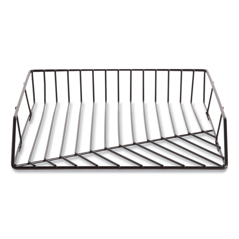 U Brands Vena Paper Tray, 1 Section, Holds 11" x 8.5" Sheets, 10.04 x 12.44 x 2.01, Black (UBR3840U0312) Each