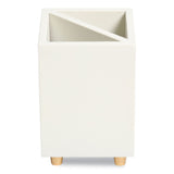 U Brands Juliet Pencil Cup, 3"w x 3"d x 4"h, White (UBR3466U0312) Each