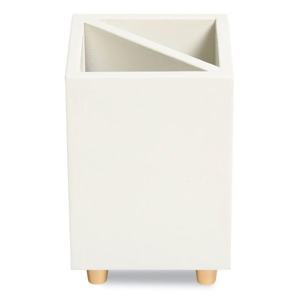 U Brands Juliet Pencil Cup, 3"w x 3"d x 4"h, White (UBR3466U0312) Each