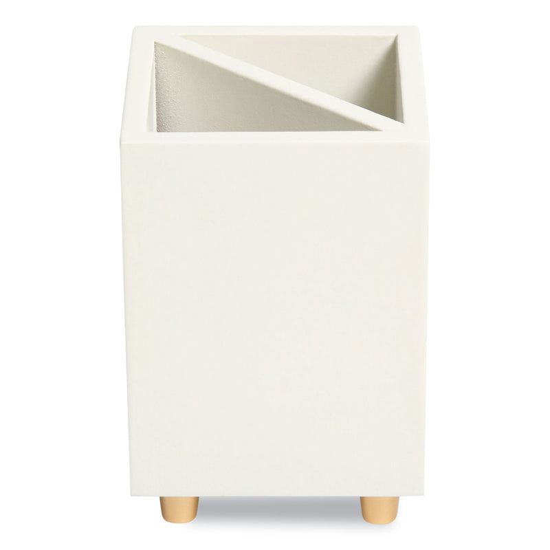 U Brands Juliet Pencil Cup, 3"w x 3"d x 4"h, White (UBR3466U0312) Each
