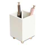 U Brands Juliet Pencil Cup, 3"w x 3"d x 4"h, White (UBR3466U0312) Each