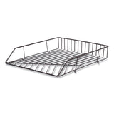 U Brands Vena Paper Tray, 1 Section, Holds 11" x 8.5" Sheets, 10.04 x 12.44 x 2.01, Black (UBR3840U0312) Each