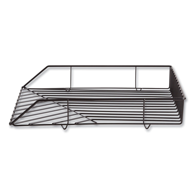 U Brands Vena Paper Tray, 1 Section, Holds 11" x 8.5" Sheets, 10.04 x 12.44 x 2.01, Black (UBR3840U0312) Each