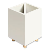 U Brands Juliet Pencil Cup, 3"w x 3"d x 4"h, White (UBR3466U0312) Each