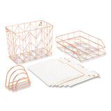 U Brands Desktop Fashion Filing Set - Rose Gold - 10 (UBR2104U0001) Each