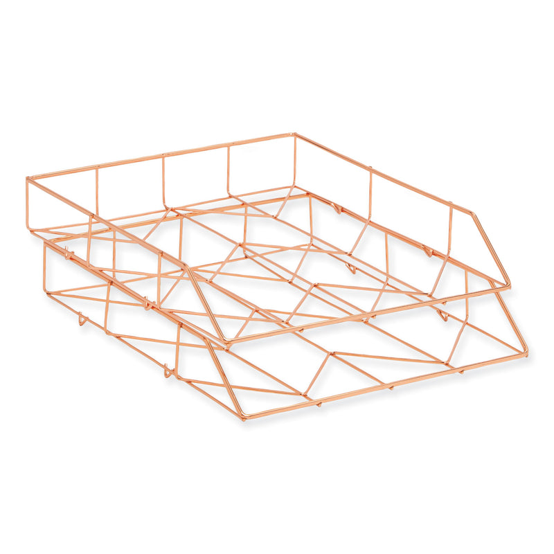 U Brands Desktop Fashion Filing Set - Rose Gold - 10 (UBR2104U0001) Each