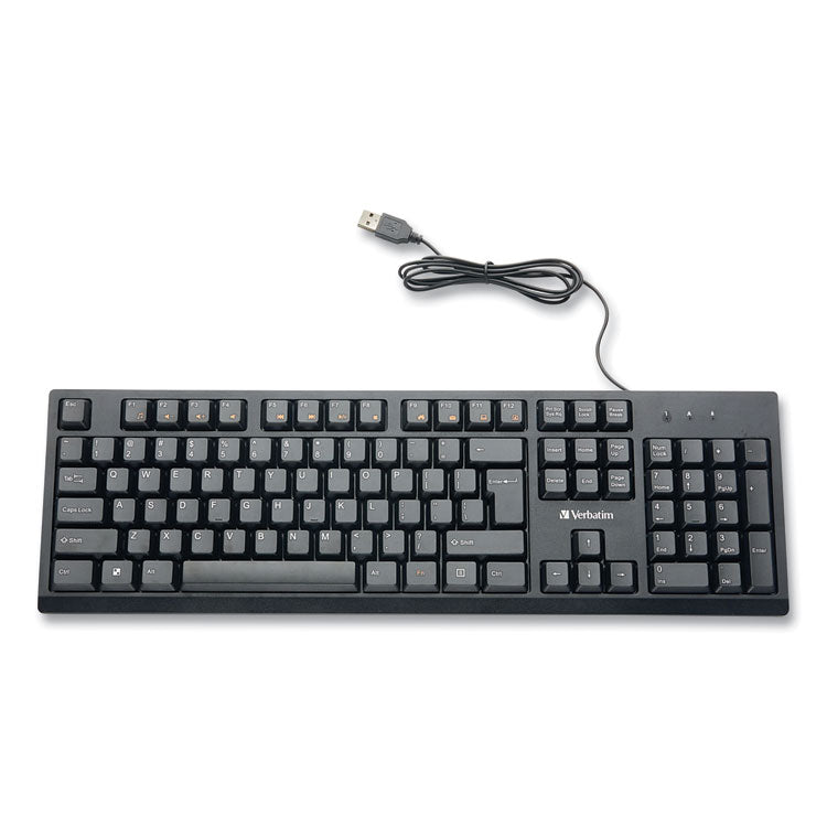 Verbatim® Wired Keyboard, Black (VER70735)