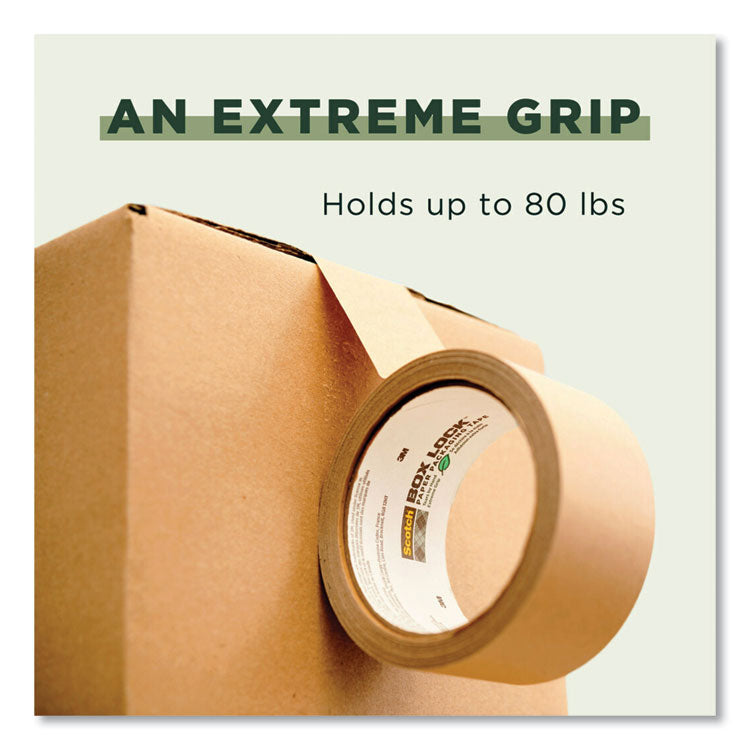 Scotch® Box Lock Paper Packaging Tape, 3" Core, 1.88" x 25 yds, Brown (MMM7850238GC)