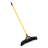 Rubbermaid® Commercial Maximizer Push-to-Center Broom, 24", Polypropylene Bristles, Yellow/Black (RCP2186280) Each