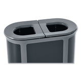 Rubbermaid® Commercial ENHANCE PILL Dual Stream Waste Receptacle, (2) 23 gal Capacity Bins, Metal, Umbra Gray/Pearl Gray (RCP2172843) Each