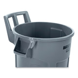 Rubbermaid® Commercial Vented Wheeled BRUTE Container, 32 gal, Plastic, Gray (RCP2179403)