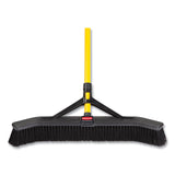 Rubbermaid® Commercial Maximizer Push-to-Center Broom, 24", Polypropylene Bristles, Yellow/Black (RCP2186280)