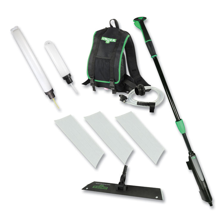 Unger® Excella Floor Finishing Kit, 20" Head, 48" to 65" Black/Green Plastic Handle (UNGEFKT9) Each