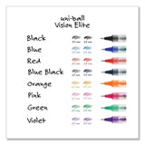 uniball® VISION ELITE Hybrid Gel Pen, Stick, Fine 0.5 mm, Assorted Ink and Barrel Colors (UBC58092PP) Set of 8