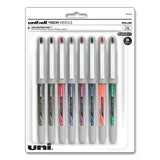 uniball® VISION Needle Roller Ball Pen, Stick, Fine 0.7 mm, Assorted Ink and Barrel Colors, 8/Pack (UBC1734916) Set of 8