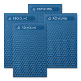 Rubbermaid® Commercial Large Prelabeled Recycled Waste Panels for Tailor and Landmark Series Containers, 20.72" x 0.5" x 34.33", Blue, 4/Carton (RCP2182674) Case of 4