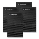 Rubbermaid® Commercial Large Prelabeled Landfill Waste Panels for Tailor and Landmark Series Containers 20.72" x 0.5" x 34.33", Black, 4/Carton (RCP2182679) Case of 4
