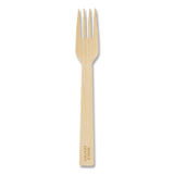 World Centric® Bamboo Cutlery, Fork, 6.7", Natural, 2,000/Carton (WORFOBB67)