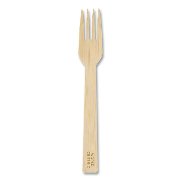 World Centric® Bamboo Cutlery, Fork, 6.7", Natural, 2,000/Carton (WORFOBB67)