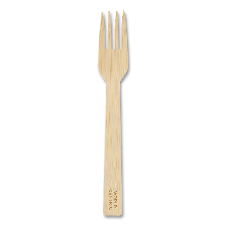 World Centric® Bamboo Cutlery, Fork, 6.7", Natural, 2,000/Carton (WORFOBB67) Case of 2000