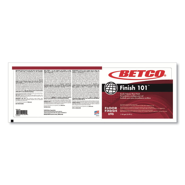 Betco® Finish 101 Floor Finish, 1 gal Bottle, 4/Carton (BET6960400) Case of 4