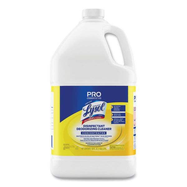 LYSOL Brand Disinfectant Deodorizing Cleaner Concentrate, Lemon Scent, 128 oz Bottle (RAC99985EA) Each