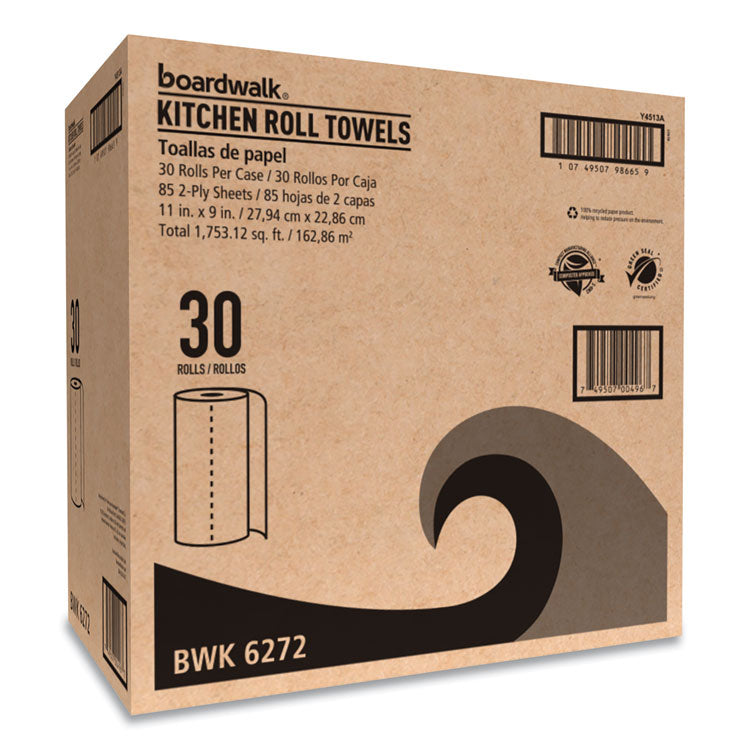 Boardwalk® Kitchen Roll Towel, 2-Ply, 11 x 9, White, 85 Sheets/Roll, 30 Rolls/Carton (BWK6272)