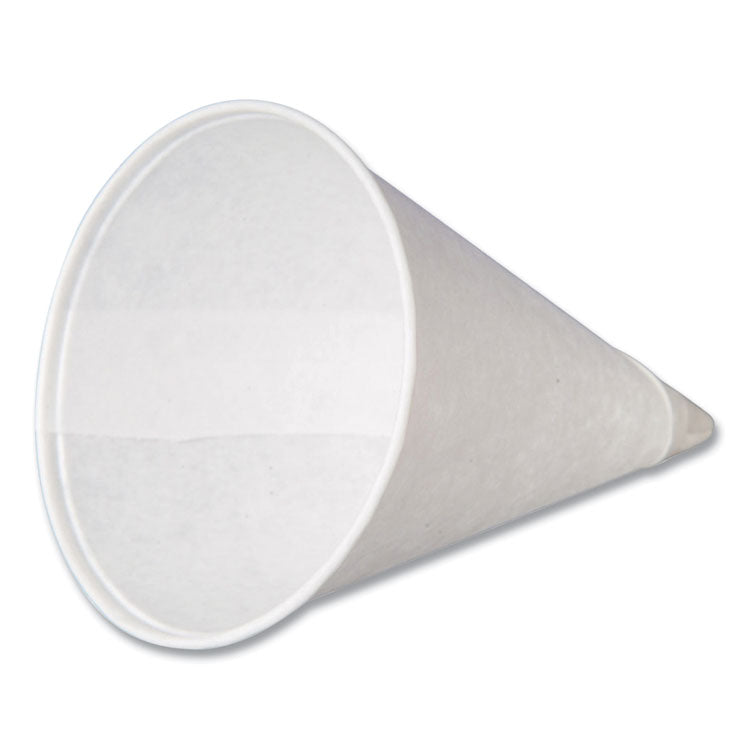 Coffee Pro Paper Cone Cups, 4 oz, White, 5,000/Carton (CFRCPCONE4) Case of 5000