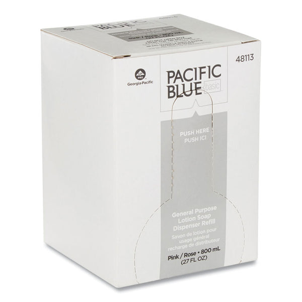 Georgia Pacific® Professional Liquid General Purpose Soap, Pink Pearlescent, 800 mL Refill, 12/Carton (GPC48113)