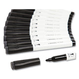 U Brands Medium Point Low-Odor Dry-Erase Markers with Erasers, Medium Bullet Tip, Black, Dozen (UBR2922U0012) 1 Dozen