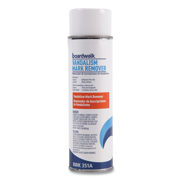 Boardwalk® Vandalism Mark Remover, 16 oz Aerosol Spray, 12/Carton (BWK351ACT)