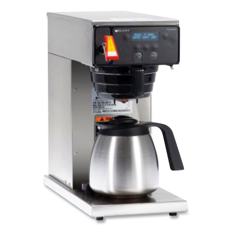 BUNN® AXIOM DV-TC Dual-Voltage Thermal Carafe Coffee Brewer, 12 Cups, Silver/Black, Ships in 7-10 Business Days (BUN387000011)