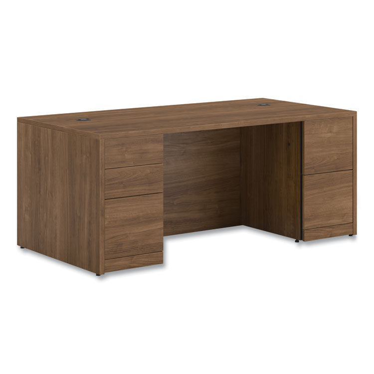 HON® 10500 Series Double Full-Height Pedestal Desk, Left: Box/Box/File, Right: File/File, 72" x 36" x 29.5", Pinnacle (HON105890PINC)