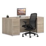 HON® 10500 Series Double Full-Height Pedestal Desk, Left: Box/Box/File, Right: File/File, 72" x 36" x 29.5", Kingswood Walnut (HON105890LKI1)