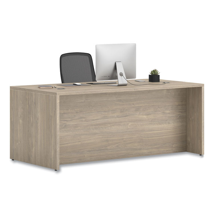 HON® 10500 Series Double Full-Height Pedestal Desk, Left: Box/Box/File, Right: File/File, 72" x 36" x 29.5", Kingswood Walnut (HON105890LKI1)
