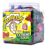 WARHEADS® Xtreme Sour Hard Candy, Assorted Flavors, 34 oz Tub, Ships in 1-3 Business Days (GRR22002140) Each