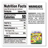 WARHEADS® Xtreme Sour Hard Candy, Assorted Flavors, 34 oz Tub, Ships in 1-3 Business Days (GRR22002140)