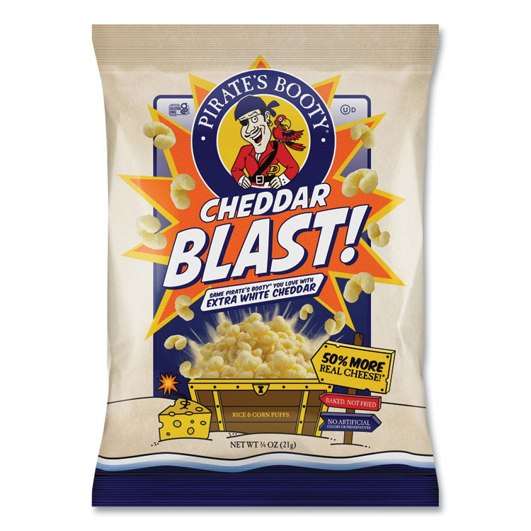 Pirate's Booty® Cheddar Blast, Cheddar, 0.75 oz Bag, 16/Carton, Ships in 1-3 Business Days (GRR32400002) Case of 16