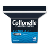 Cottonelle® Fresh Care Flushable Cleansing Cloths, 1-Ply, 5 x 7.25, White, 168/Pack, 8 Packs/Carton (KCC10358CT) Case of 8 Packs