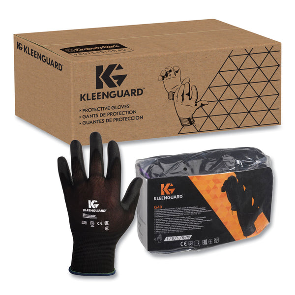 KleenGuard™ G40 Polyurethane Coated Gloves, EN388: 3131X, 15" Long, Medium, Black, 12 Pairs (ANS13838) Pack of 12