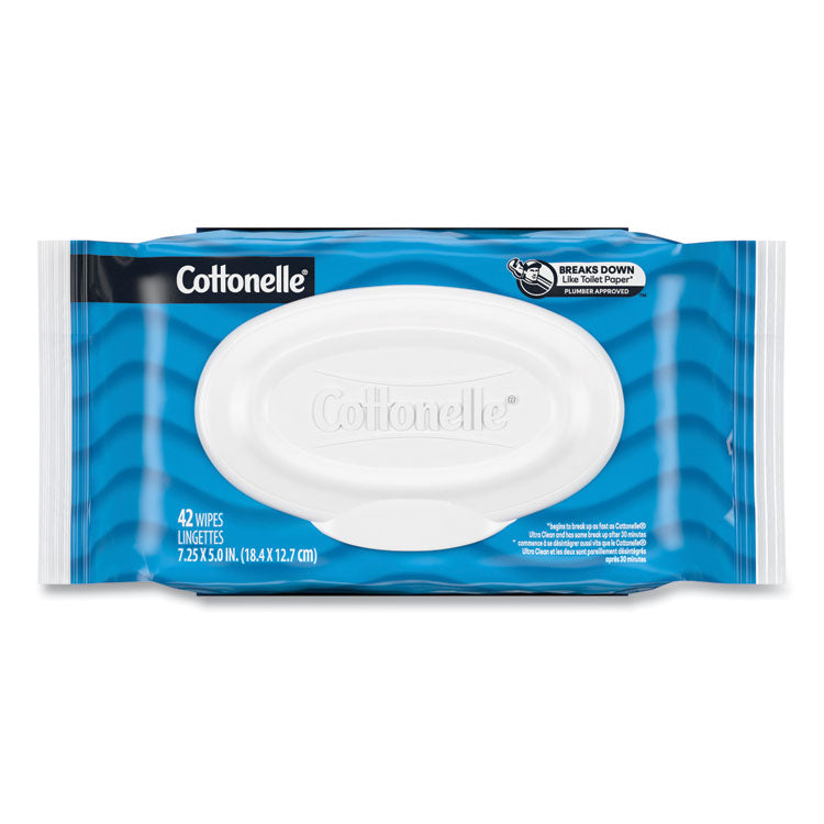 Cottonelle® Fresh Care Flushable Cleansing Cloths, 1-Ply, 3.73 x 5.5, White, 84/Pack, 8 Packs/Carton (KCC35970CT)